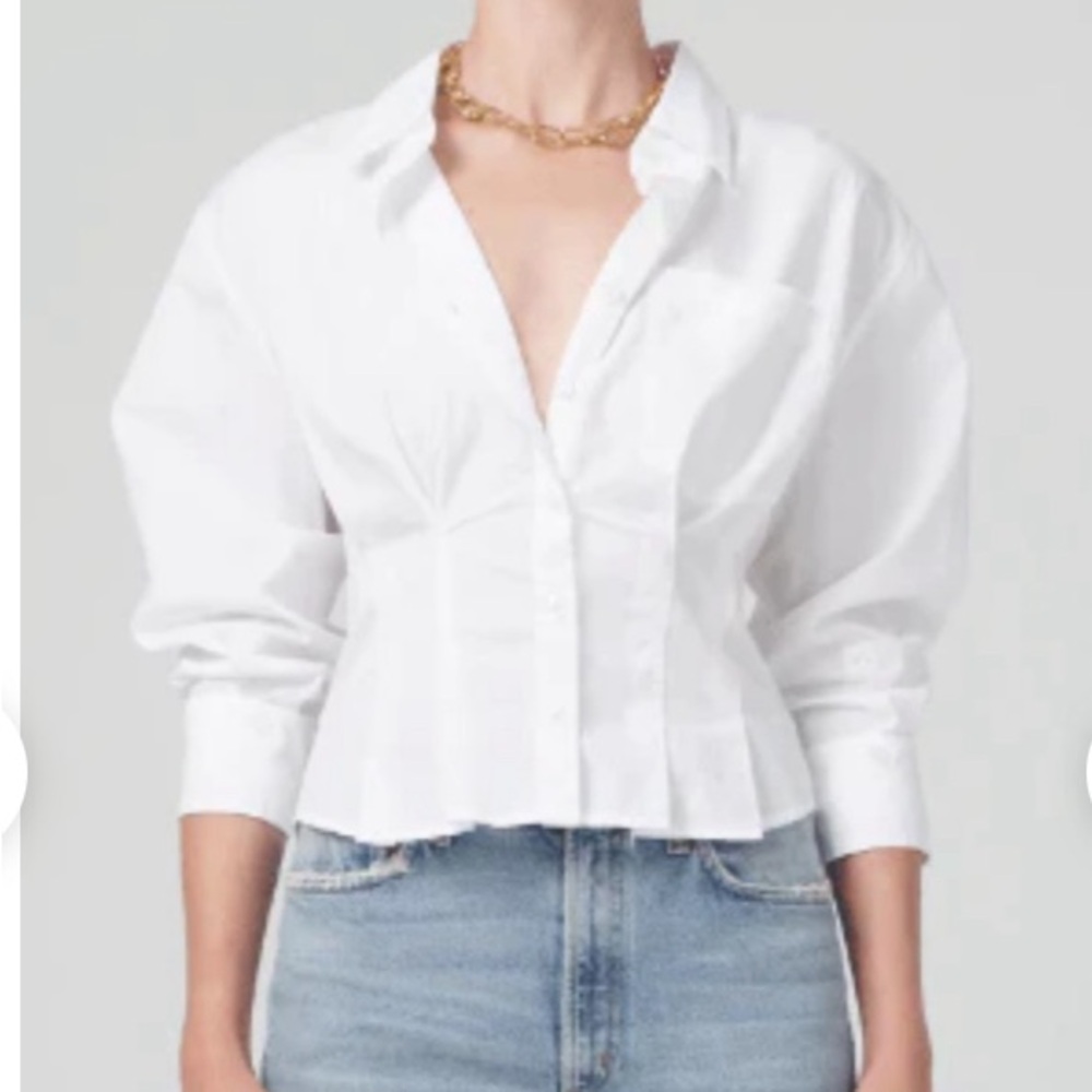 Citizens of Humanity Francis Corset Shirt in White - New With Tags (NWT)